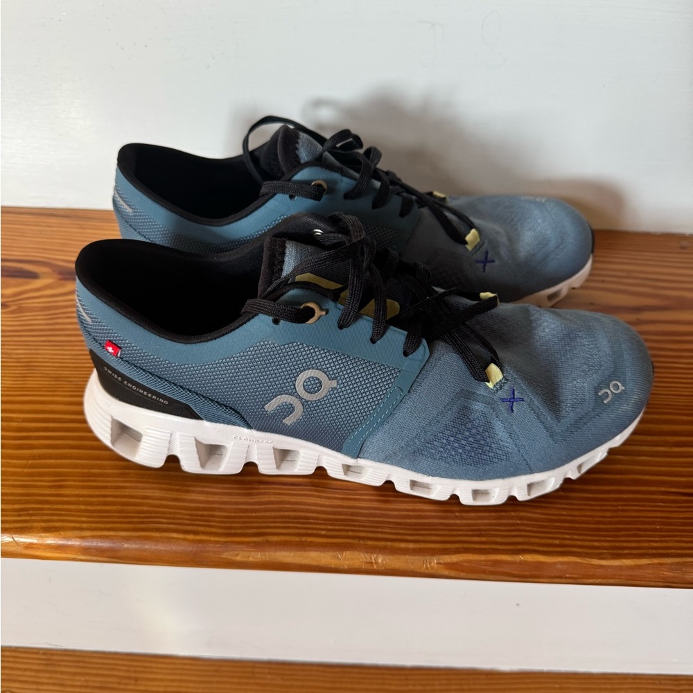 On Running Teal and Black Sneakers